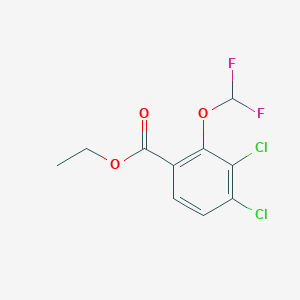 molecular formula C10H8Cl2F2O3 B1409995 Ethyl 3,4-dichloro-2-(difluoromethoxy)benzoate CAS No. 1807184-20-8