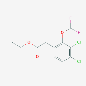 molecular formula C11H10Cl2F2O3 B1409997 Ethyl 3,4-dichloro-2-(difluoromethoxy)phenylacetate CAS No. 1804517-13-2