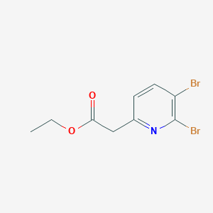 molecular formula C9H9Br2NO2 B1410000 Ethyl 2,3-dibromopyridine-6-acetate CAS No. 1803779-44-3
