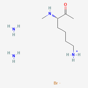 molecular formula C8H25BrN4O B14100050 azane;[(5S)-5-(methylamino)-6-oxoheptyl]azanium;bromide 