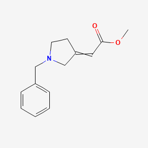 molecular formula C14H17NO2 B14100128 Methyl 2-(1-benzylpyrrolidin-3-ylidene)acetate 