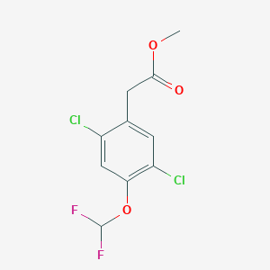 molecular formula C10H8Cl2F2O3 B1410021 Methyl 2,5-dichloro-4-(difluoromethoxy)phenylacetate CAS No. 1807178-64-8