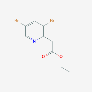 molecular formula C9H9Br2NO2 B1410025 Ethyl 3,5-dibromopyridine-2-acetate CAS No. 1803830-54-7