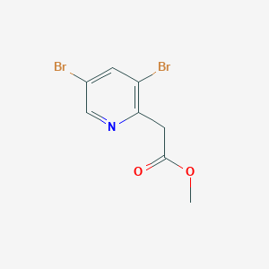 molecular formula C8H7Br2NO2 B1410027 Methyl 2-(3,5-dibromopyridin-2-yl)acetate CAS No. 1806352-22-6