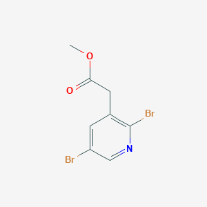 molecular formula C8H7Br2NO2 B1410028 Methyl 2,5-dibromopyridine-3-acetate CAS No. 1803785-75-2
