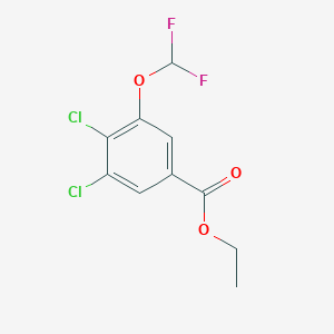 molecular formula C10H8Cl2F2O3 B1410035 Ethyl 3,4-dichloro-5-(difluoromethoxy)benzoate CAS No. 1806275-67-1