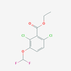 molecular formula C10H8Cl2F2O3 B1410038 Ethyl 2,6-dichloro-3-(difluoromethoxy)benzoate CAS No. 1806349-19-8