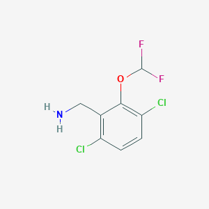 molecular formula C8H7Cl2F2NO B1410039 3,6-Dichloro-2-(difluoromethoxy)benzylamine CAS No. 1807184-67-3