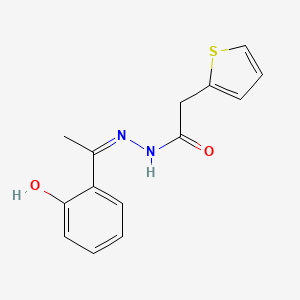 molecular formula C14H14N2O2S B14100404 N'-[(1Z)-1-(2-hydroxyphenyl)ethylidene]-2-(thiophen-2-yl)acetohydrazide 