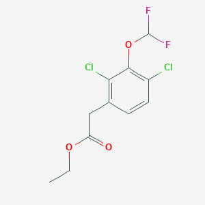 molecular formula C11H10Cl2F2O3 B1410043 Ethyl 2,4-dichloro-3-(difluoromethoxy)phenylacetate CAS No. 1807037-91-7