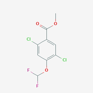 molecular formula C9H6Cl2F2O3 B1410070 Methyl 2,5-dichloro-4-(difluoromethoxy)benzoate CAS No. 1806297-06-2