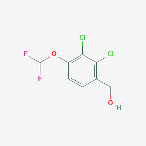 molecular formula C8H6Cl2F2O2 B1410077 2,3-Dichloro-4-(difluoromethoxy)benzyl alcohol CAS No. 1803713-44-1
