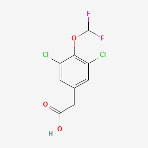 molecular formula C9H6Cl2F2O3 B1410084 3,5-Dichloro-4-(difluoromethoxy)phenylacetic acid CAS No. 1803833-00-2