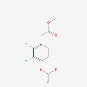 molecular formula C11H10Cl2F2O3 B1410085 Ethyl 2,3-dichloro-4-(difluoromethoxy)phenylacetate CAS No. 1807178-48-8