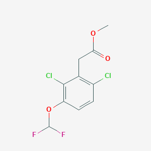 molecular formula C10H8Cl2F2O3 B1410090 Methyl 2,6-dichloro-3-(difluoromethoxy)phenylacetate CAS No. 1803791-53-8