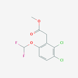 molecular formula C10H8Cl2F2O3 B1410096 Methyl 2,3-dichloro-6-(difluoromethoxy)phenylacetate CAS No. 1807060-69-0