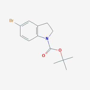 molecular formula C13H16BrNO2 B141010 tert-Butyl 5-bromoindoline-1-carboxylate CAS No. 261732-38-1