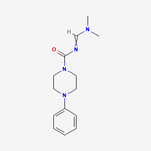 molecular formula C14H20N4O B14101110 N-((dimethylamino)methylene)-4-phenylpiperazine-1-carboxamide 