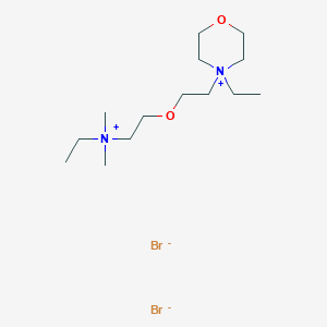 molecular formula C14H32Br2N2O2 B14101124 Ammonium, (2-(2-(4-ethylmorpholino)ethoxy)ethyl)ethyldimethyl-, dibromide CAS No. 64039-08-3