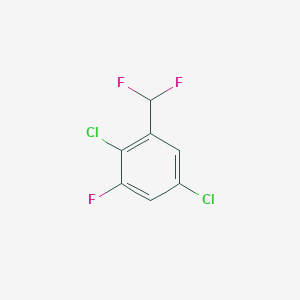 molecular formula C7H3Cl2F3 B1410122 2,5-Dichloro-3-fluorobenzodifluoride CAS No. 1803718-53-7