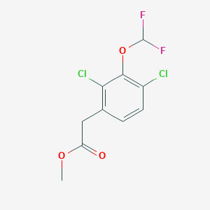 molecular formula C10H8Cl2F2O3 B1410142 Methyl 2,4-dichloro-3-(difluoromethoxy)phenylacetate CAS No. 1806301-53-0