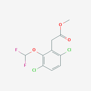 molecular formula C10H8Cl2F2O3 B1410143 Methyl 3,6-dichloro-2-(difluoromethoxy)-phenylacetate CAS No. 1807038-04-5