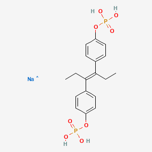 molecular formula C18H22NaO8P2 B14101560 Phenol, 4,4'-[(1E)-1,2-diethyl-1,2-ethenediyl]bis-, bis(dihydrogenphosphate), tetrasodium salt 