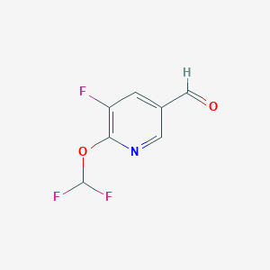 molecular formula C7H4F3NO2 B1410164 2-Difluoromethoxy-3-fluoro-5-formylpyridine CAS No. 1806274-88-3