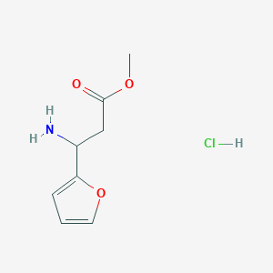 molecular formula C8H12ClNO3 B14101663 Methyl 3-amino-3-(furan-2-yl)propanoate HCl 