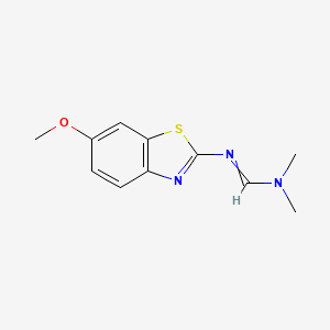 molecular formula C11H13N3OS B14101735 N'-(6-methoxy-1,3-benzothiazol-2-yl)-N,N-dimethylmethanimidamide CAS No. 5618-93-9