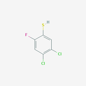 molecular formula C6H3Cl2FS B1410176 4,5-Dichloro-2-fluorothiophenol CAS No. 1806277-28-0