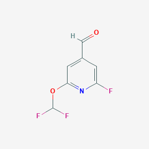 2-Difluoromethoxy-6-fluoro-4-formylpyridine