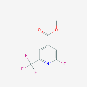 molecular formula C8H5F4NO2 B1410211 Methyl 2-fluoro-6-(trifluoromethyl)isonicotinate CAS No. 1227575-64-5