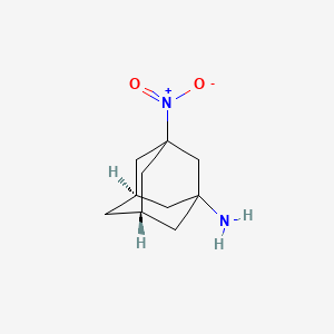 molecular formula C10H16N2O2 B14102387 (1r,3s,5R,7S)-3-Nitroadamantan-1-amine (Vildagliptin Impurity pound(c) 