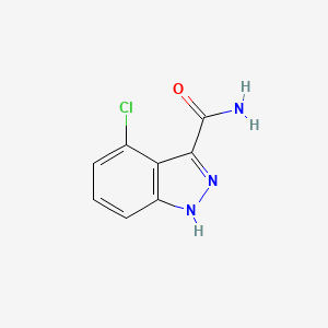molecular formula C8H6ClN3O B1410251 4-Chloro-1H-indazole-3-carboxamide CAS No. 1432754-19-2
