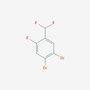 molecular formula C7H3Br2F3 B1410258 4,5-Dibromo-2-fluorobenzodifluoride CAS No. 1807056-08-1