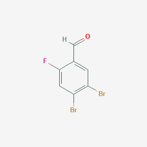 molecular formula C7H3Br2FO B1410259 4,5-Dibromo-2-fluorobenzaldehyde CAS No. 1807181-56-1