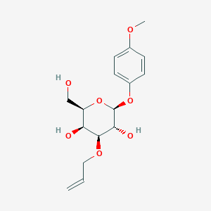 molecular formula C16H22O7 B141026 4-Methoxyphenyl 3-O-Allyl-beta-D-galactopyranoside CAS No. 144985-19-3