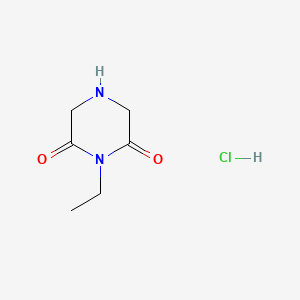 molecular formula C6H11ClN2O2 B1410265 1-乙基哌嗪-2,6-二酮盐酸盐 CAS No. 1422343-92-7