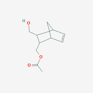 molecular formula C11H16O3 B141027 2-(Acetoxymethyl)-3-(hydroxymethyl)bicyclo-(2.2.1)-hept-5-ene CAS No. 131320-81-5