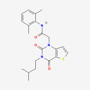 molecular formula C21H25N3O3S B14102815 N-(2,6-dimethylphenyl)-2-[3-(3-methylbutyl)-2,4-dioxo-3,4-dihydrothieno[3,2-d]pyrimidin-1(2H)-yl]acetamide 
