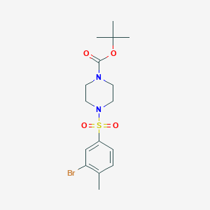 molecular formula C16H23BrN2O4S B1410297 Tert-butyl 4-((3-bromo-4-methylphenyl)sulfonyl)piperazine-1-carboxylate CAS No. 1704122-06-4