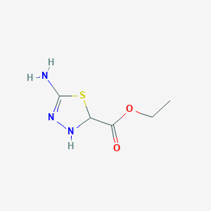 molecular formula C5H9N3O2S B1410298 Ethyl 5-amino-2,3-dihydro-1,3,4-thiadiazole-2-carboxylate CAS No. 1432323-63-1