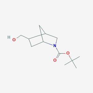 molecular formula C12H21NO3 B1410302 tert-Butyl 5-(hydroxymethyl)-2-azabicyclo[2.2.1]heptane-2-carboxylate CAS No. 1363210-35-8
