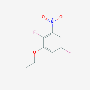 molecular formula C8H7F2NO3 B1410313 1,4-Difluoro-2-ethoxy-6-nitrobenzene CAS No. 1803790-26-2