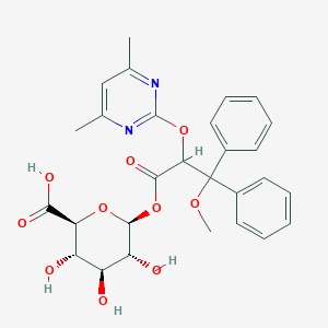 molecular formula C28H30N2O10 B14103250 R,S-Ambrisentan-acyl-b-D-glucuronide 