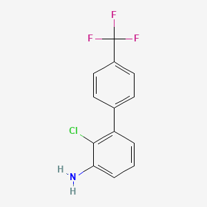 molecular formula C13H9ClF3N B1410326 2-Chloro-4'-(trifluoromethyl)biphenyl-3-amine CAS No. 1261747-48-1