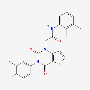 molecular formula C23H20FN3O3S B14103285 N-(2,3-dimethylphenyl)-2-[3-(4-fluoro-3-methylphenyl)-2,4-dioxo-3,4-dihydrothieno[3,2-d]pyrimidin-1(2H)-yl]acetamide 