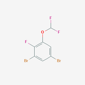 molecular formula C7H3Br2F3O B1410344 1,5-Dibromo-3-difluoromethoxy-2-fluorobenzene CAS No. 1806304-55-1