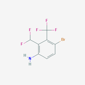 4-Bromo-2-(difluoromethyl)-3-(trifluoromethyl)aniline